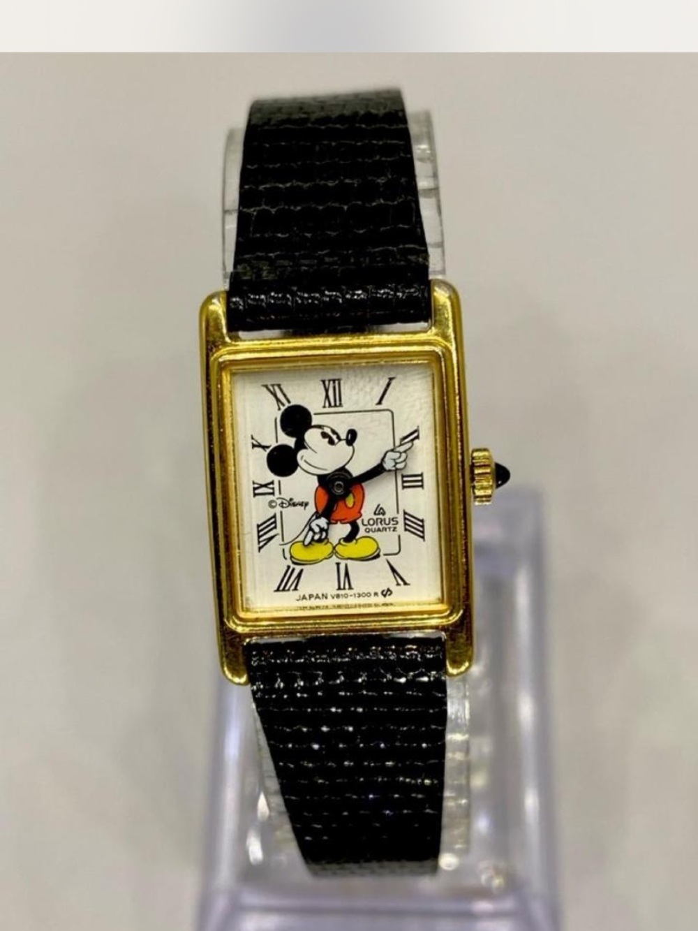 *** Lorus  ^^^ Disney Mickey Mouse Tank Watch Black & Gold *^*
Collectors ^^^